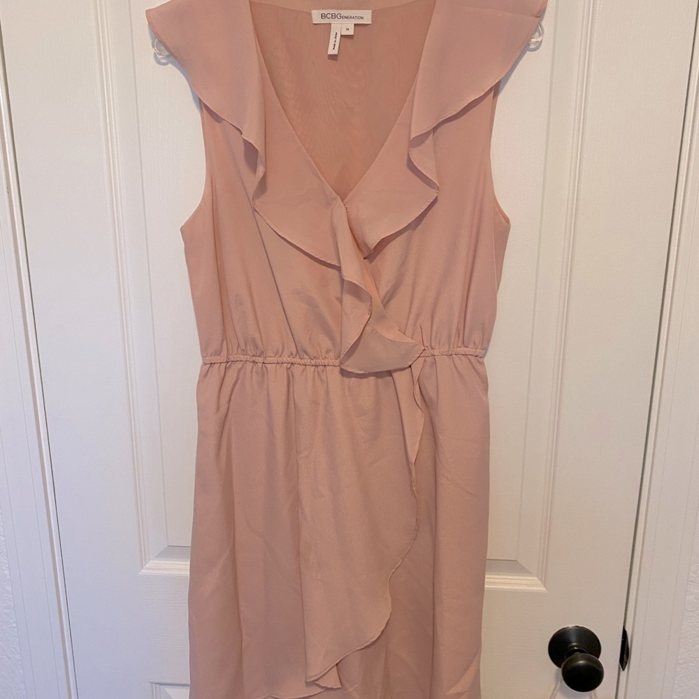 BCBG Dusty Rose/Blush Cap Sleeve Dress